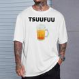 痛風 ビール 自虐 デブ ウケる ギフト ロゴ 面白 ジョーク おもしろ ネタ オリジナル 白 Tシャツ 彼への贈り物