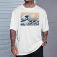 神奈川沖大波 北斎 日本美術 Tシャツ 彼への贈り物