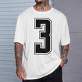 背番号 3 チーム短大スポーツ背番号付きユニフォーム Tシャツ 彼への贈り物