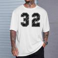 背番号 32 チーム短大スポーツ背番号付きユニフォーム Tシャツ 彼への贈り物
