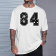 背番号 84 チーム短大スポーツ背番号付きユニフォーム Tシャツ 彼への贈り物