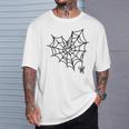 蜘蛛の巣 ハート かわいい ハロウィン ゴス Tシャツ 彼への贈り物