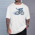 趣味のサイクリストのためのおしゃれな面白いロードバイク猫。 Tシャツ 彼への贈り物