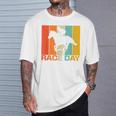 面白い 競馬 ビンテージ レースデー Ky ダービー 馬 ジョッキー Tシャツ 彼への贈り物