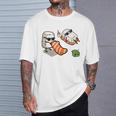 面白い寿司 ビーチで日光浴 Tシャツ 彼への贈り物
