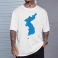 韓国統一旗、韓国統一地図 Tシャツ 彼への贈り物