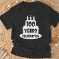 100年のお祝い イベント、記念日、誕生日。 Tシャツ 高齢者への贈り物