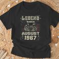 1967年8月より伝説 1967年8月生まれの誕生日 Tシャツ 高齢者への贈り物