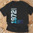 1972年8月 1972年 レトロ 1972年ヴィンテージ限定版 Tシャツ 高齢者への贈り物
