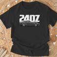 240Z クラシック オールドスクール 日本のクラシックカー Tシャツ 高齢者への贈り物