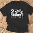 2ストロークフォーライフ モトクロス ダートバイク Tシャツ 高齢者への贈り物