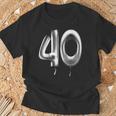 40歳の誕生日バルーン装飾バルーン40年目 Tシャツ 高齢者への贈り物