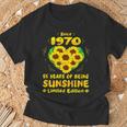 55歳の誕生日 サンシャイン55年 ひまわり好き 1970年生まれ Tシャツ 高齢者への贈り物