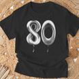 80歳の誕生日バルーン 装飾バルーン 80年目 Tシャツ 高齢者への贈り物