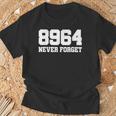 ホワイト 8964 Never Forgetelf-Defense Tシャツ 高齢者への贈り物