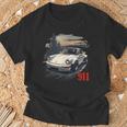 911ターボレトロヴィンテージ964カークラシック自動車トラック。 Tシャツ 高齢者への贈り物