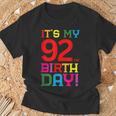 92歳 カラフル Happy Birthday Its My 92Th Birthday Tシャツ 高齢者への贈り物