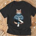 A Cozy Cat Wear Aweater And お揃い パンツ Tシャツ 高齢者への贈り物