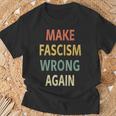 Antifascismo Haz Que El Fascismouelva A Equivocarse In Mangas Camiseta unisex Regalos para ancianos