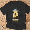 Area 51 Ufoハンターtシャツ エイリアン誘拐 I Want To Believe Tシャツ 高齢者への贈り物