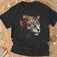 Arte De Flores De Leopardo Leopardo Animal Camiseta unisex Regalos para ancianos