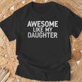 Awesome Like My Daughter Vintage Fathers Day Dad T-Shirt Gifts for Old Men