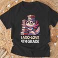 I Axo Love 4Th Grade Axolotl 新学期読書 Tシャツ 高齢者への贈り物