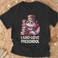 I Axo Love Presschool Axolotl 新学期読書 Tシャツ 高齢者への贈り物