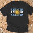 Bandera Patriótica Argentina Inspirada En Elol In Mangas Camiseta unisex Regalos para ancianos