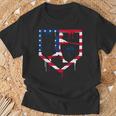 Baseball Drip American Flag Bat 4Th Of July Patriotic Boys T-Shirt Gifts for Old Men