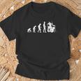 Baterista Evolución Divertido Música Percusión Fan Camiseta unisex Regalos para ancianos