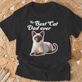 Best Cat Dad Ever Chatiamois T-Shirt Cadeaux pour les vieillards