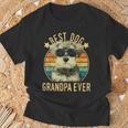 Best Dog Grandpa Ever ミニチュア シュナウザー 父の日 Tシャツ 高齢者への贈り物