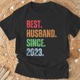 Best Husbandince 2023 2Nd Anniversary Husband Tシャツ 高齢者への贈り物