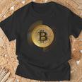 Bitcoin To The Moon And Back、ビットコイン暗号通貨グラフィック Tシャツ 高齢者への贈り物