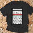 Bocci ぼっち ロゴ 総柄 緑 赤 イタリア国旗風【変なデザイン屋さん】陰キャ オタク ブランド パロディ 面白 Tシャツ 高齢者への贈り物