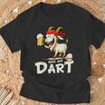 Bock Auf Dart ヤギとビールジョッキ 面白いダーツプレーヤー Tシャツ 高齢者への贈り物
