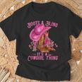 Boots And Bling It's A Cowgirl Thing Western Rodeo Cowgirl T-Shirt Gifts for Old Men