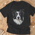 Border Collie Dog Motif Mandala Border Collie Camiseta unisex Regalos para ancianos
