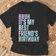 Bruh It's My Best Friend's Birthday Bestiequad Bff タイダイ Tシャツ 高齢者への贈り物