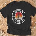 Burton Michigan ビンテージ レトロ グラフィック Tシャツ 高齢者への贈り物