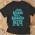 Cada Rubia Necesita Una Morena Mejor Amigo Coincidente Bff Camiseta unisex Regalos para ancianos