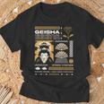 Camisa Japonesa Geisha Asiática Camiseta unisex Regalos para ancianos