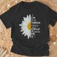 Christian Inspirational Christ Whotrengthens Me Tシャツ 高齢者への贈り物