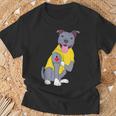 Colección I Love Mom Mamá Día De La Madre Pitbull Dog In Mangas Camiseta unisex Regalos para ancianos