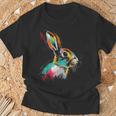 Conejo Colorido Animal Motivo Arte Conejo Camiseta unisex Regalos para ancianos
