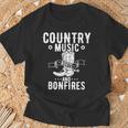Country Music And Bonfire ウエスタンカントリーラインダンスブーツ Tシャツ 高齢者への贈り物