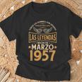 Cumpleaños Hombre Regalos Las Leyendas Marzo 1957 Camiseta unisex Regalos para ancianos