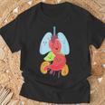 Cute Anatomy Internal Organs Body Tシャツ 高齢者への贈り物