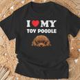 Cute I Love My Toy プードル 犬の飼い主 Tシャツ 高齢者への贈り物